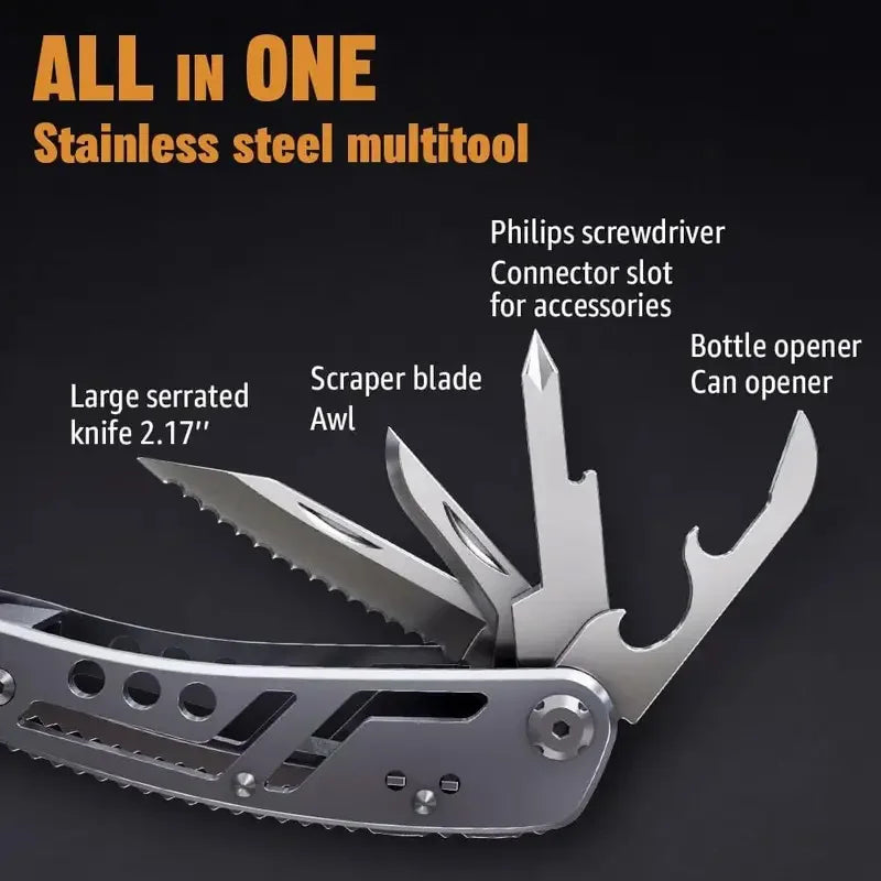Multitool 24-In-1 Multitools Pliers with Professional Multi-Tool for Survival Camping and Hunting Gifts for Men Dad Hus Band