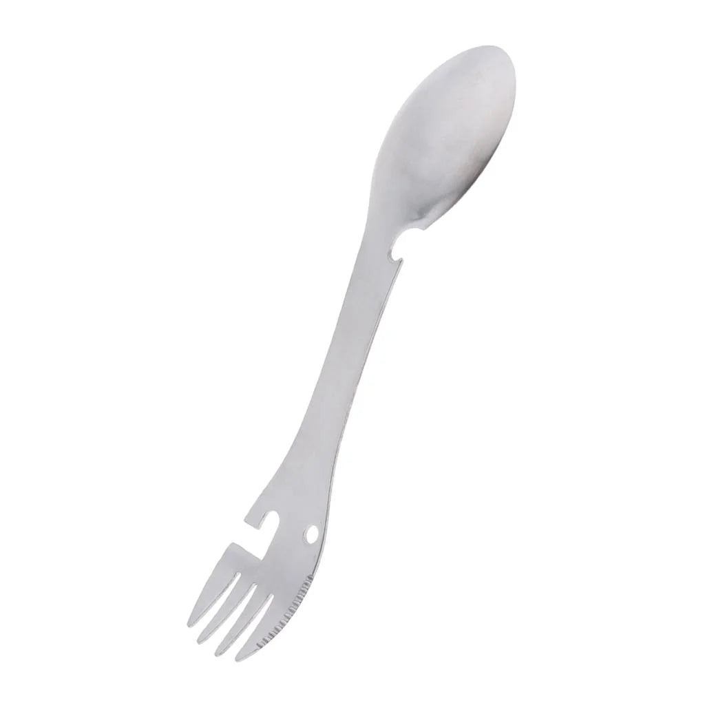 Multifunctional Camping Spork Titanium Stainless Steel Portable Outdoor Camping Survival Cookware Utensils