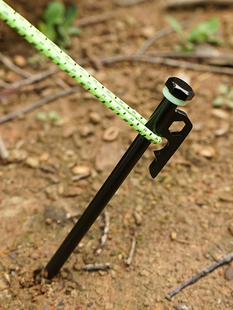 4/8Pcs Tent Stakes Forged Steel Tent Pegs Heavy Duty Ground Stakes 30Cm Ground Anchors with Storage Bag for Camping Picnic