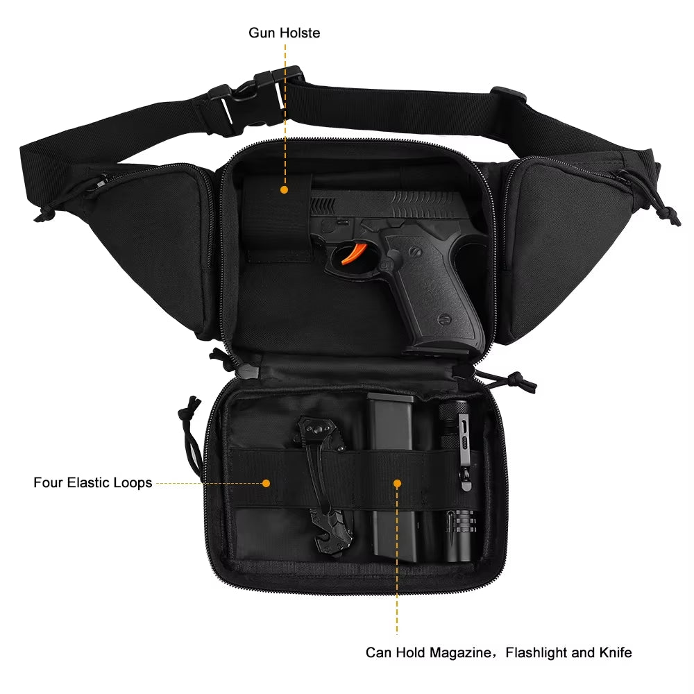 Hunting Waist Bag Men'S Tactical Fanny Pack Water-Proof Molle Hiking Climbing Mobile Phone Belt Pack Outdoor Sport Combat Bags