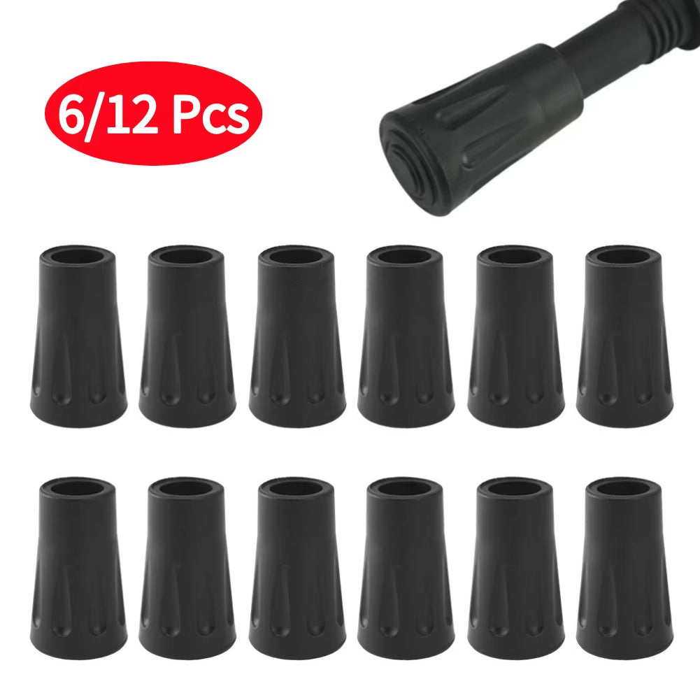 6/12Pcs Non-Slip Trekking Sticks Protector Cap Tip Walking Stick Bottom Pads Cover Buffer Lightweight for Climbing Hiking