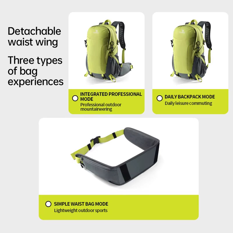 GOLDEN  36L Outdoor Hiking Backpack Mountaineering Bag for Men Women Sports Trekking Backpack Light Travel Camping Rucksack
