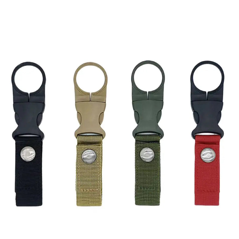 Outdoor Water Kettle Hanger Holder Clip Bottle Buckle Portable Backpack Camping Hiking Military Nylon Webbing Buckle Strap
