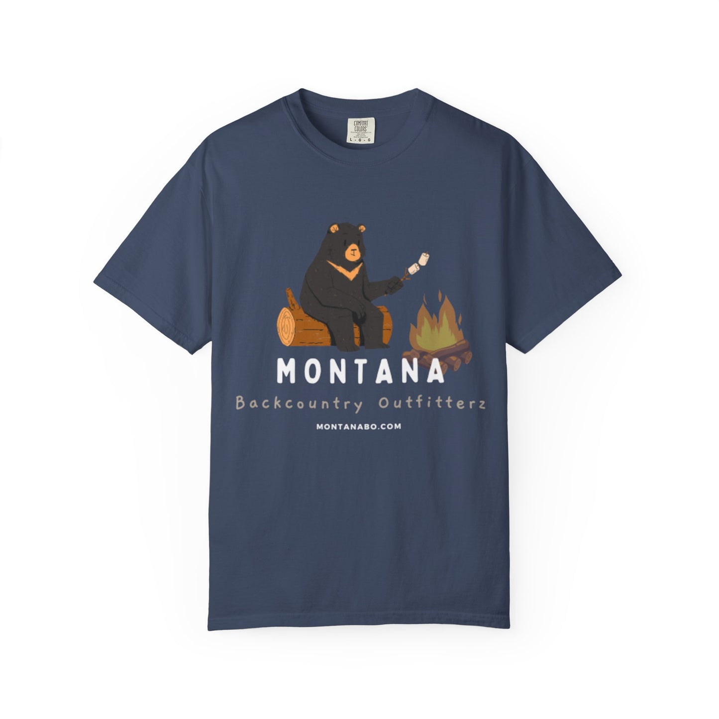 MBO's Bear Camping T-shirt | Unisex Garment-Dyed Tee, Outdoor Adventure Shirt, Camping Gift, Nature Lover Apparel, Montana Outfits