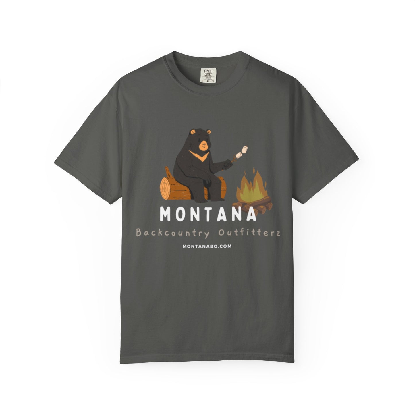 MBO's Bear Camping T-shirt | Unisex Garment-Dyed Tee, Outdoor Adventure Shirt, Camping Gift, Nature Lover Apparel, Montana Outfits