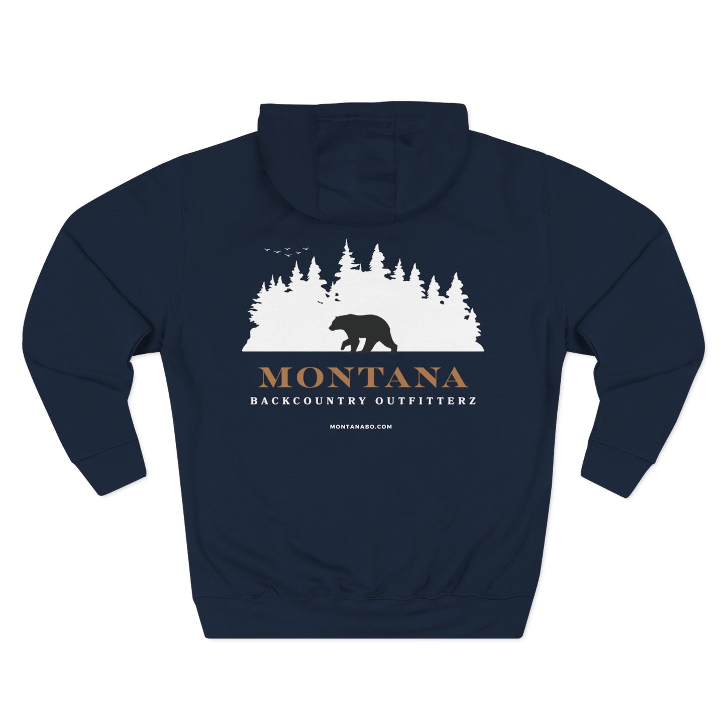 Montana Bear Fleece Hoodie - Cozy Outdoor Wear, Perfect for Nature Lovers, Hiking, Gifts for Adventurers, Casual Style