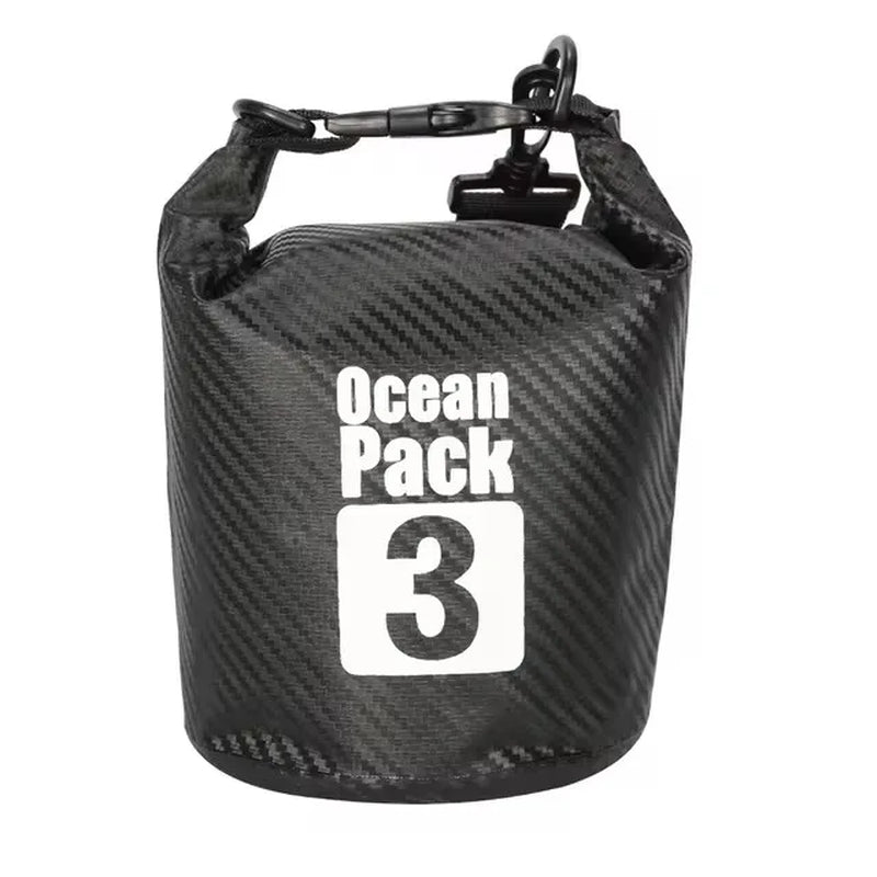 2/5/10/15/20/30L Waterproof Swimming Bag Carbon Fiber Waterproof Dry Bag Outdoor Foldable Storage Beach Swimming Rafting Bag