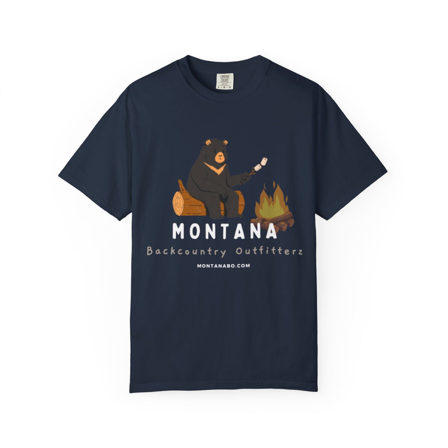 MBO's Bear Camping T-shirt | Unisex Garment-Dyed Tee, Outdoor Adventure Shirt, Camping Gift, Nature Lover Apparel, Montana Outfits