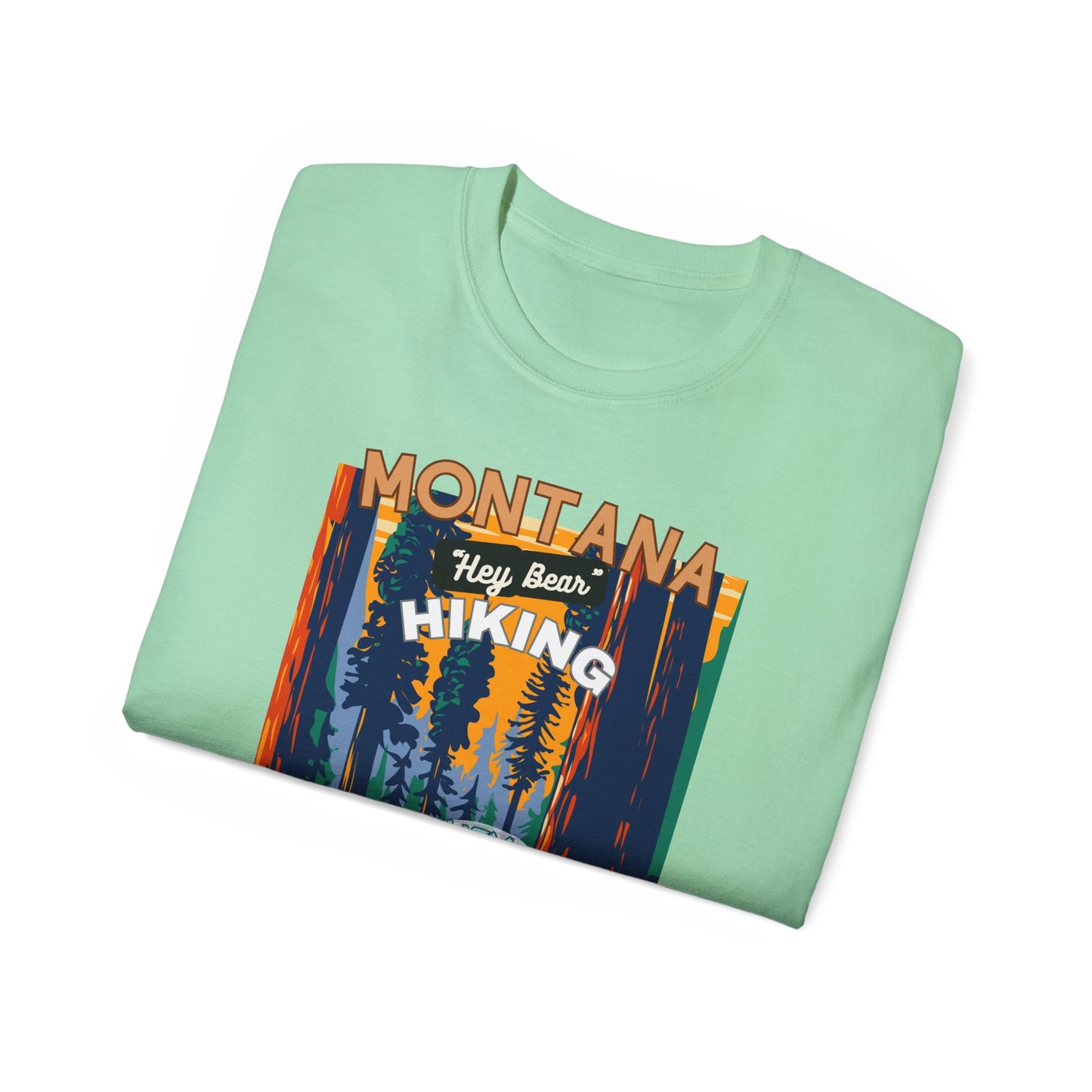 Hiking T-shirt Hey Bear Funny Montana By Montana Backcountry Outfitterz