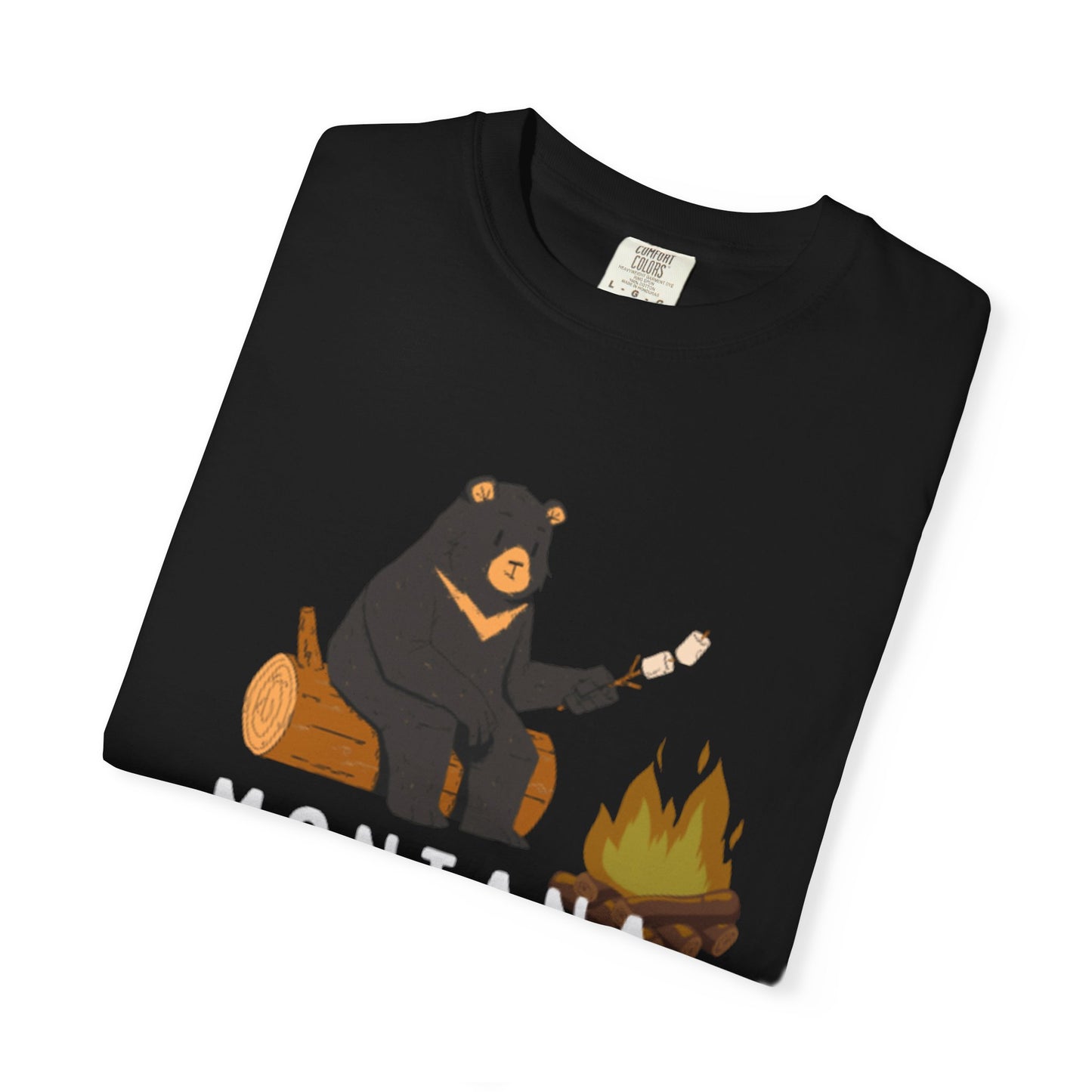 MBO's Bear Camping T-shirt | Unisex Garment-Dyed Tee, Outdoor Adventure Shirt, Camping Gift, Nature Lover Apparel, Montana Outfits