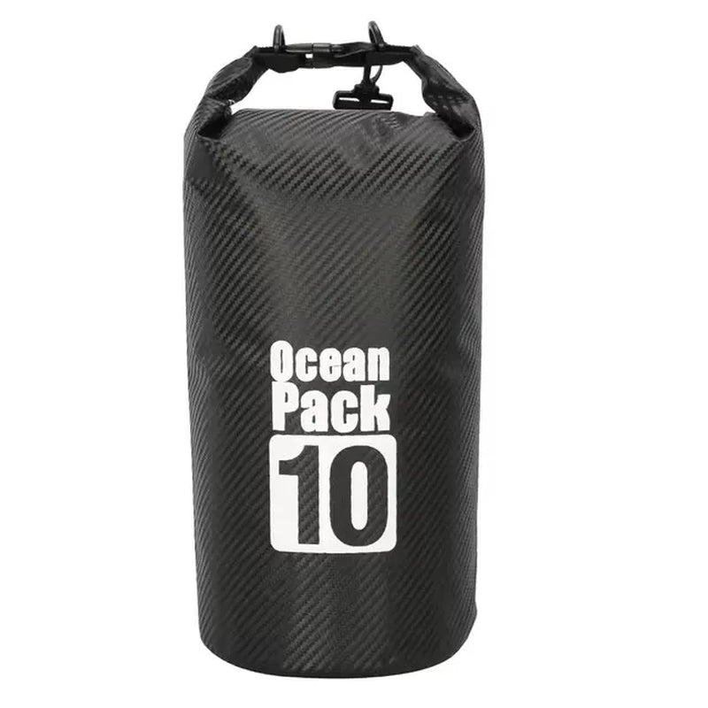 2/5/10/15/20/30L Waterproof Swimming Bag Carbon Fiber Waterproof Dry Bag Outdoor Foldable Storage Beach Swimming Rafting Bag