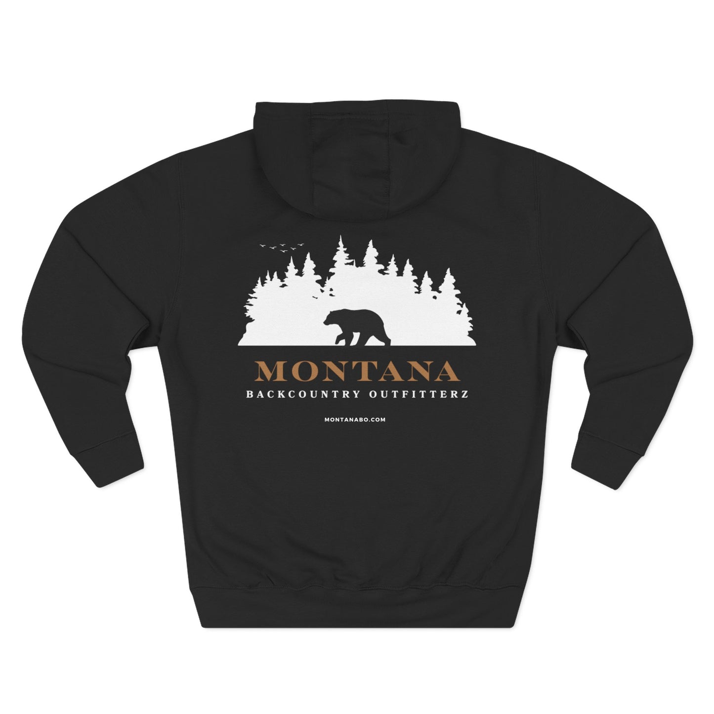 Montana Bear Fleece Hoodie - Cozy Outdoor Wear, Perfect for Nature Lovers, Hiking, Gifts for Adventurers, Casual Style