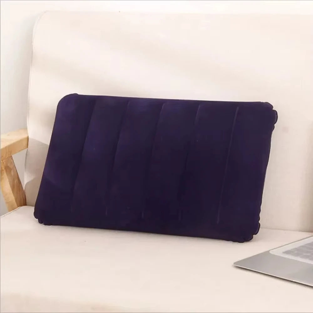 Inflatable Air Pillow Bed Sleeping Camping Pillow Cushion Portable Ultralight Travel Beach Plane Head Rest Support Pillows