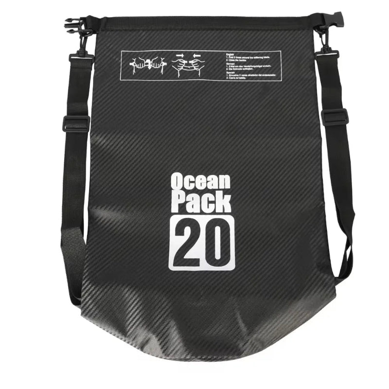2/5/10/15/20/30L Waterproof Swimming Bag Carbon Fiber Waterproof Dry Bag Outdoor Foldable Storage Beach Swimming Rafting Bag