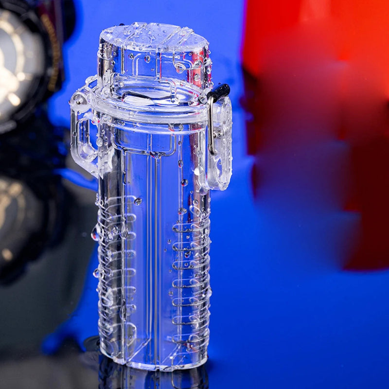 Multifunctional Waterproof Cigarettes Case Transparent Waterproof Cigarette Case Waterproof Lighter Case Smoker Accessories