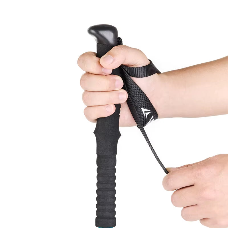 Outdoor Walking Stick Aluminum Alloy Alpenstock Telescopic Hiking Trekking Pole for Adult Kids Women Men Children