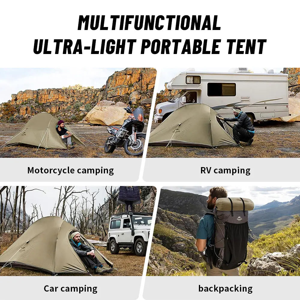 Cloud up 1 Upgraded Tent Ultralight Camping Tent Waterproof Outdoor Hiking Travel Tent Backpacking Cycling Tent