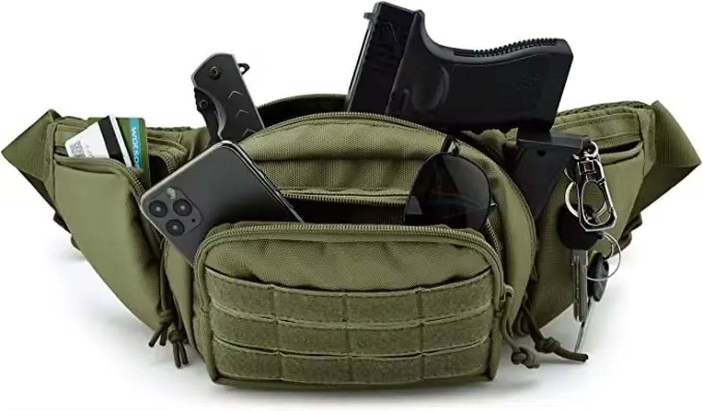Hunting Waist Bag Men'S Tactical Fanny Pack Water-Proof Molle Hiking Climbing Mobile Phone Belt Pack Outdoor Sport Combat Bags