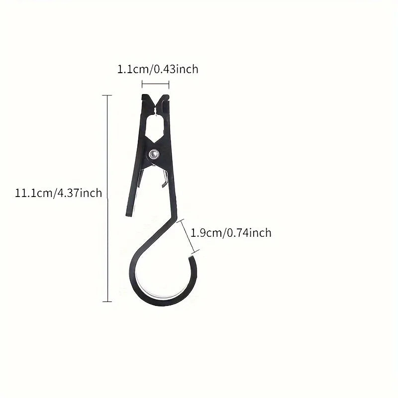 4Pcs Portable Outdoor Canopy Clip - Multifunctional Hook Rack for Camping, Travel Hanging Clothes, Etc