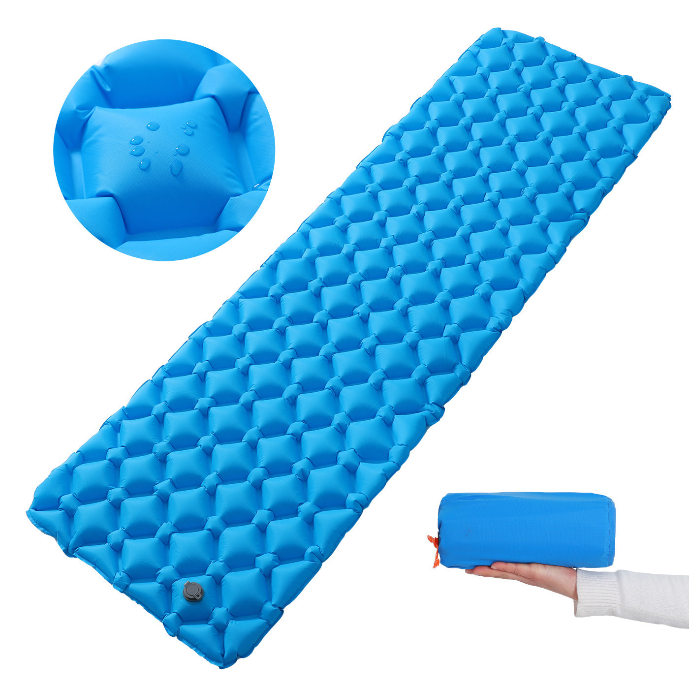 Outdoor Tent Sleeping Pad Camping Ultra-Light Portable Waterproof and Moisture-Proof Pad Single Diamond TPU Inflatable Pad