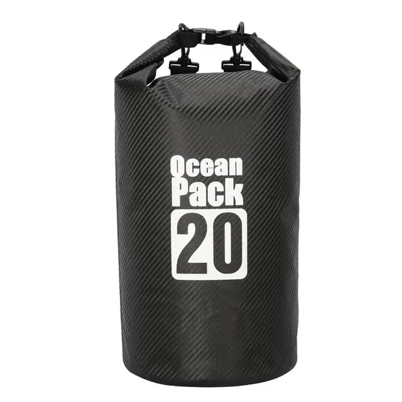 2/5/10/15/20/30L Waterproof Swimming Bag Carbon Fiber Waterproof Dry Bag Outdoor Foldable Storage Beach Swimming Rafting Bag