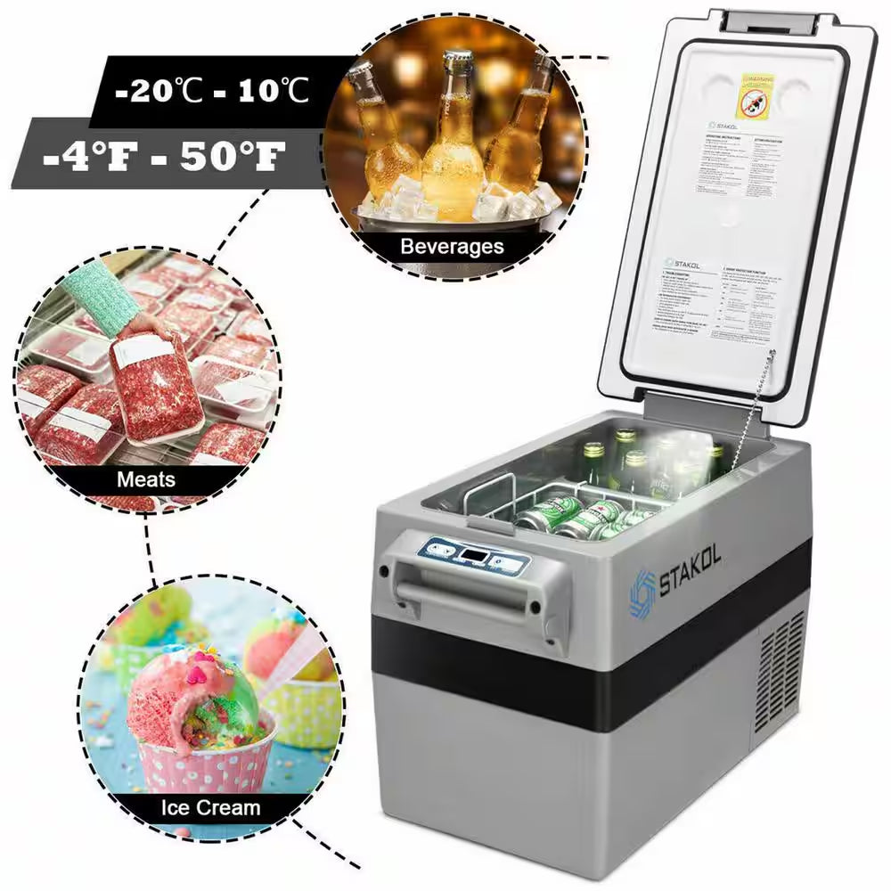 Portable Refrigerator Vehicle Car Compressor Freezer Cooler 44-Quart