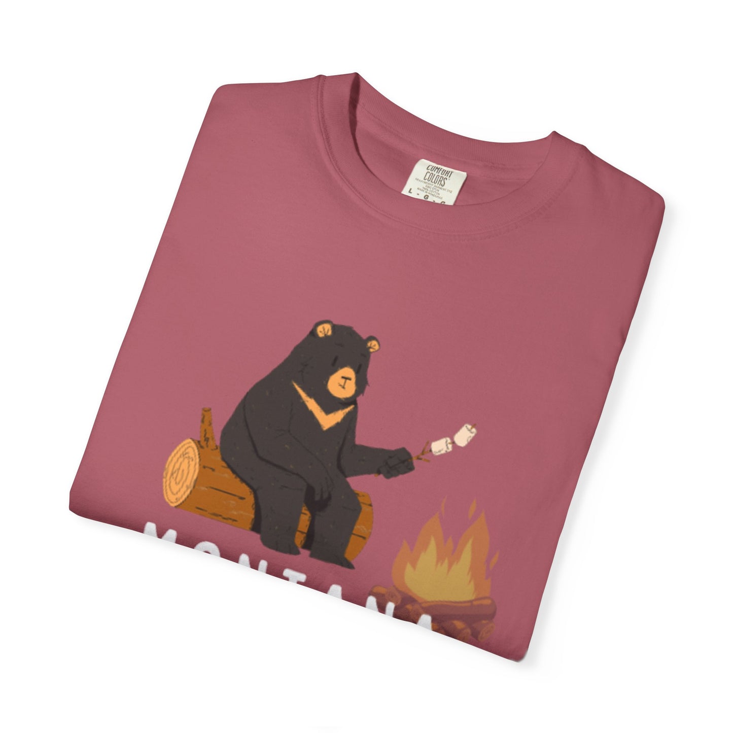 MBO's Bear Camping T-shirt | Unisex Garment-Dyed Tee, Outdoor Adventure Shirt, Camping Gift, Nature Lover Apparel, Montana Outfits