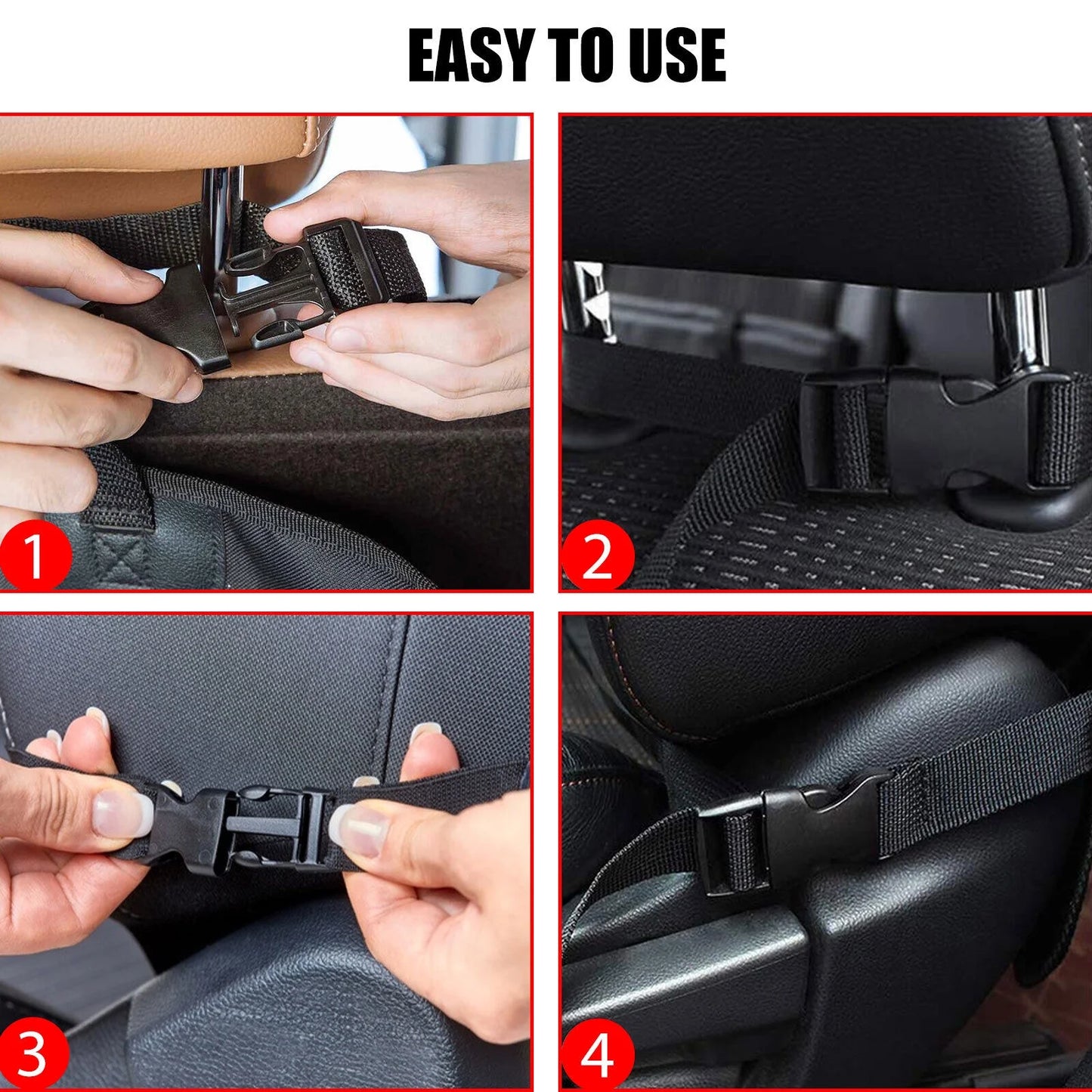 1 Pack Car Seat Organizer,Waterproof Car Storage Back Seat Organizer, 10 Storage Pockets Car Organizers, Heavy Duty Stain Resistant Kick Mats for Kids Truck,Interior,Vehicle