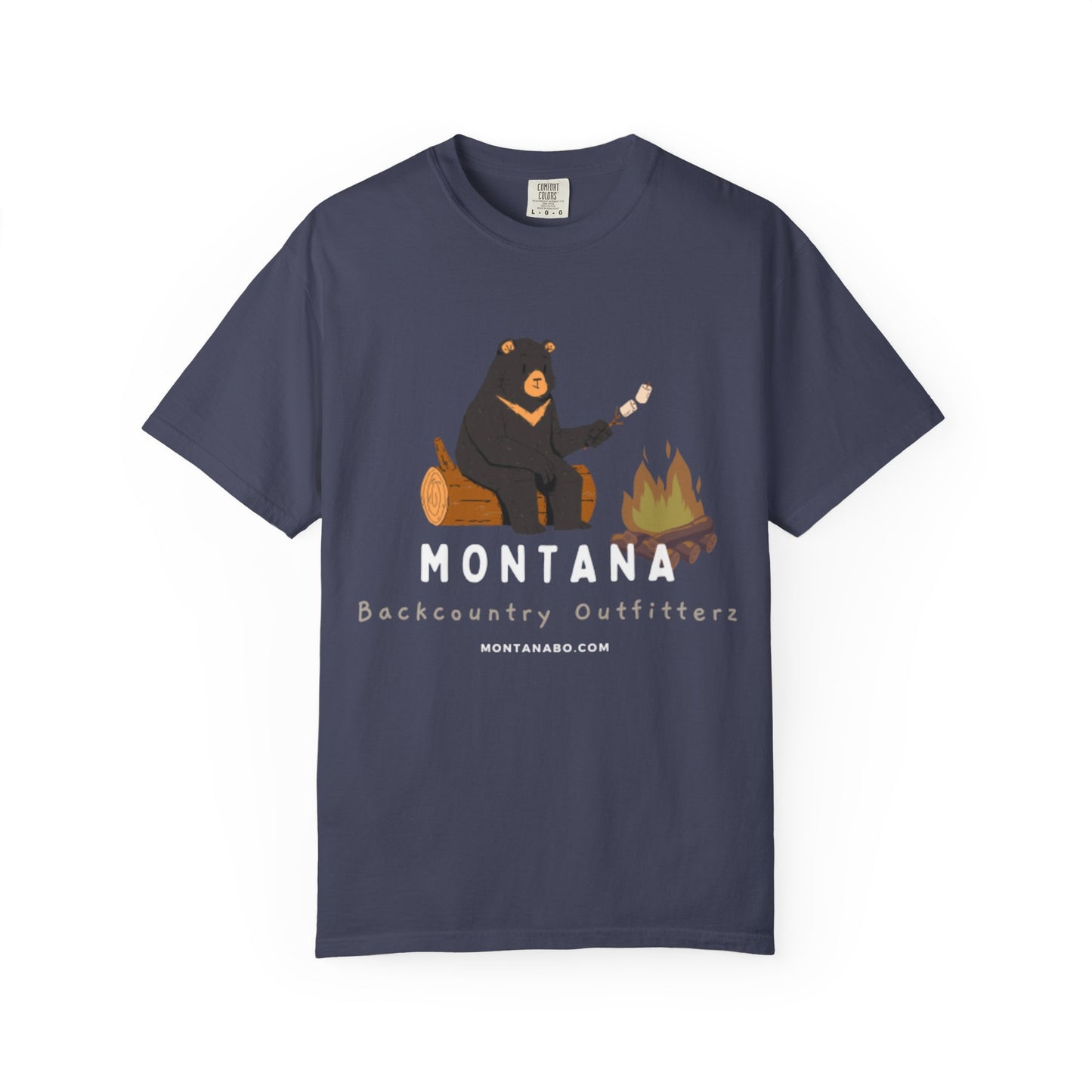 MBO's Bear Camping T-shirt | Unisex Garment-Dyed Tee, Outdoor Adventure Shirt, Camping Gift, Nature Lover Apparel, Montana Outfits