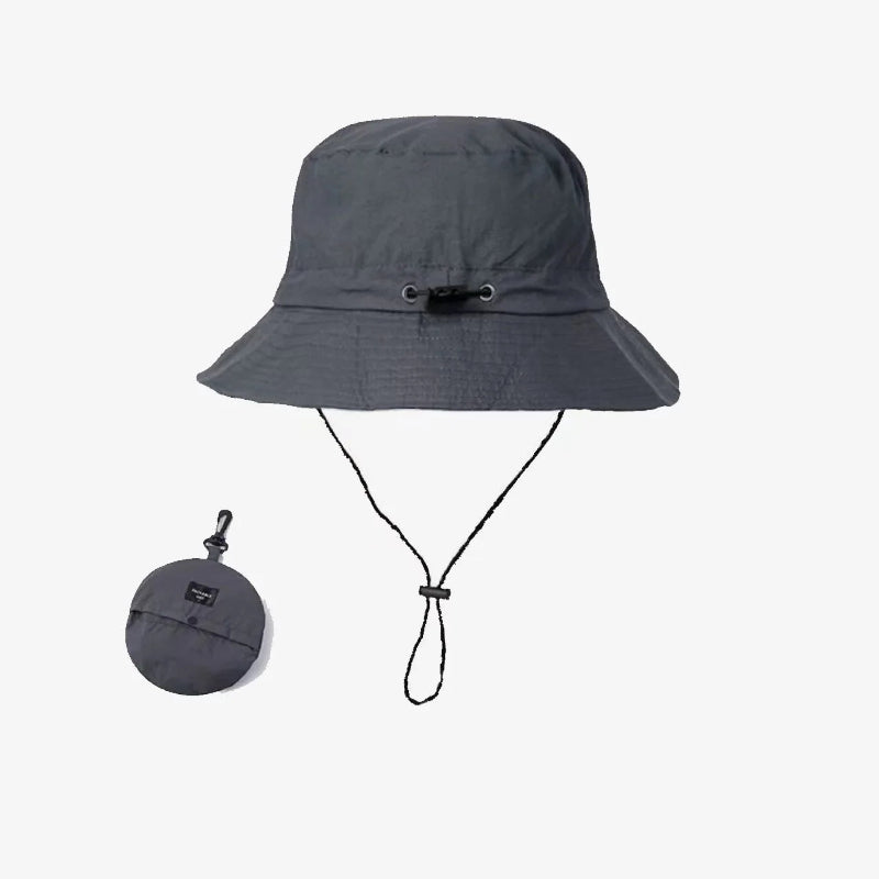 Summer Sun Protection Waterproof Fisherman Hat Bucket Camping Hiking Mountaineering Cap with Storage Bag Anti-Uv Sun