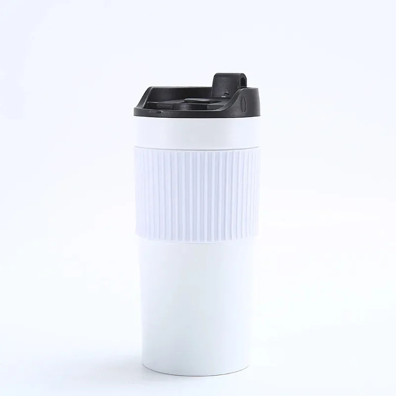 Portable Coffee Maker French Press Insulated Mug with Double Walled Insulated Vacuum Coffee Tea Thermos Mug for Travel Outdoor