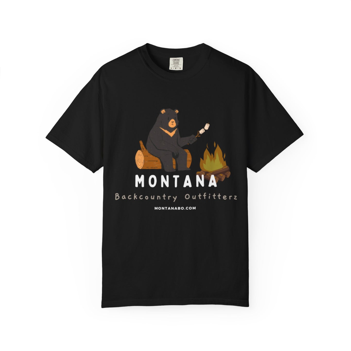 MBO's Bear Camping T-shirt | Unisex Garment-Dyed Tee, Outdoor Adventure Shirt, Camping Gift, Nature Lover Apparel, Montana Outfits