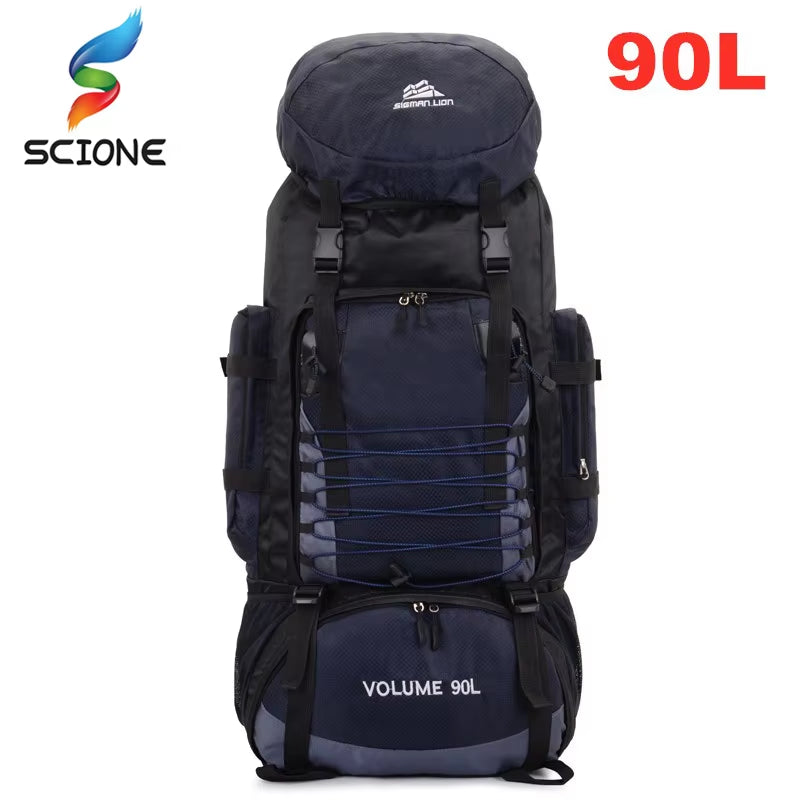 90L Large Capacity Outdoor Backpack Waterproof Mountaineering Camping Trekking Hiking Backpack Rucksack Travel Sport Blaso Bag