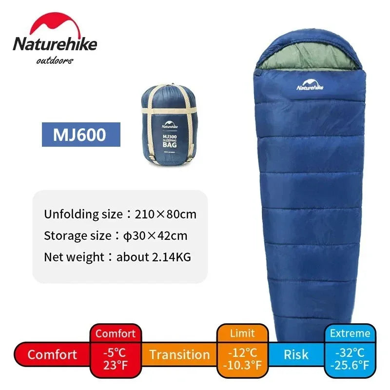 Camping Sleeping Bag MJ300 MJ600 Ultralight Waterproof 4 Season Backpacking Sleeping Bags Outdoor Traveling Hiking