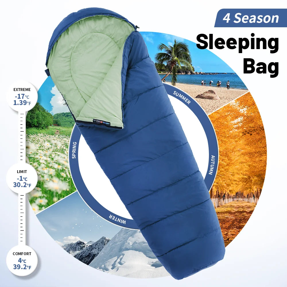 Camping Sleeping Bag MJ300 MJ600 Ultralight Waterproof 4 Season Backpacking Sleeping Bags Outdoor Traveling Hiking