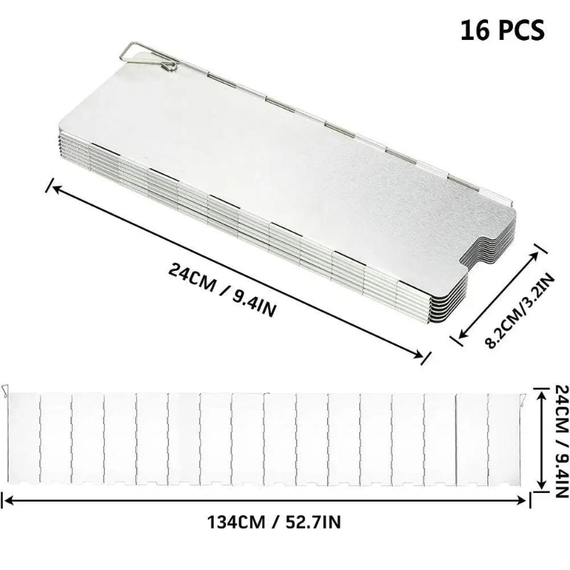 8/9/10/12/14/16 Plates Gas Stove Wind Shield Outdoor Camping Picnic Cooking Burner Windproof Screen Aluminum Alloy Wind Screen