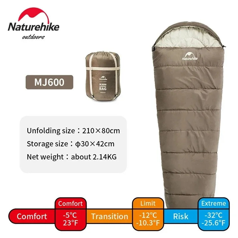 Camping Sleeping Bag MJ300 MJ600 Ultralight Waterproof 4 Season Backpacking Sleeping Bags Outdoor Traveling Hiking
