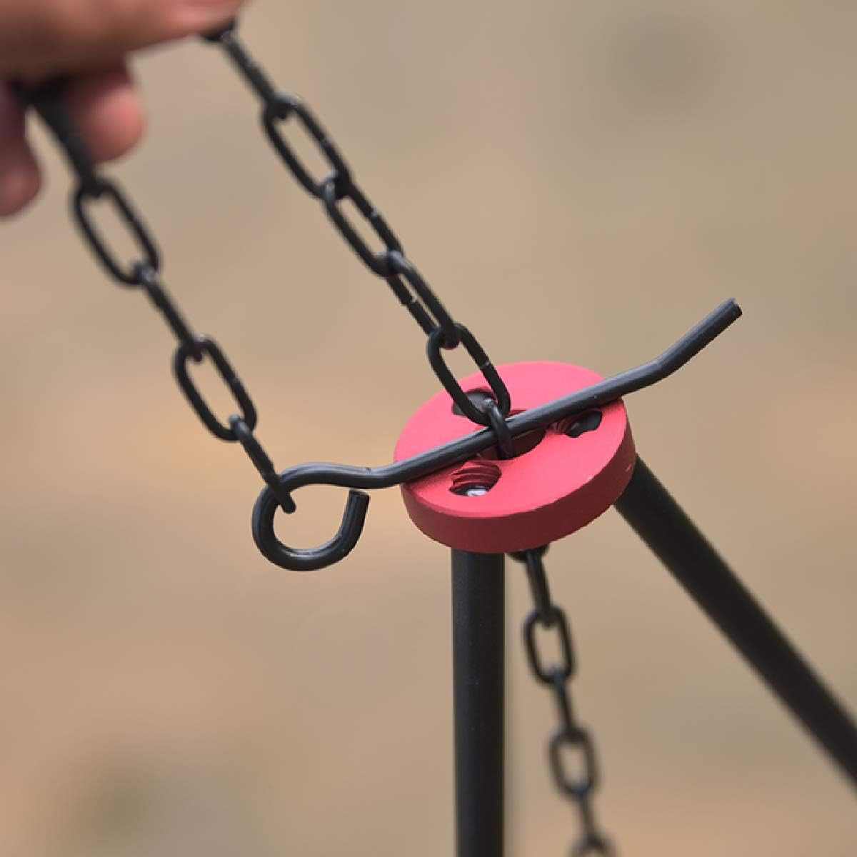 Outdoor Camping Tripod Set Barbecue Grills Hanging Tripod Portable Foldable Campfire Tripod for Hanging Cookware