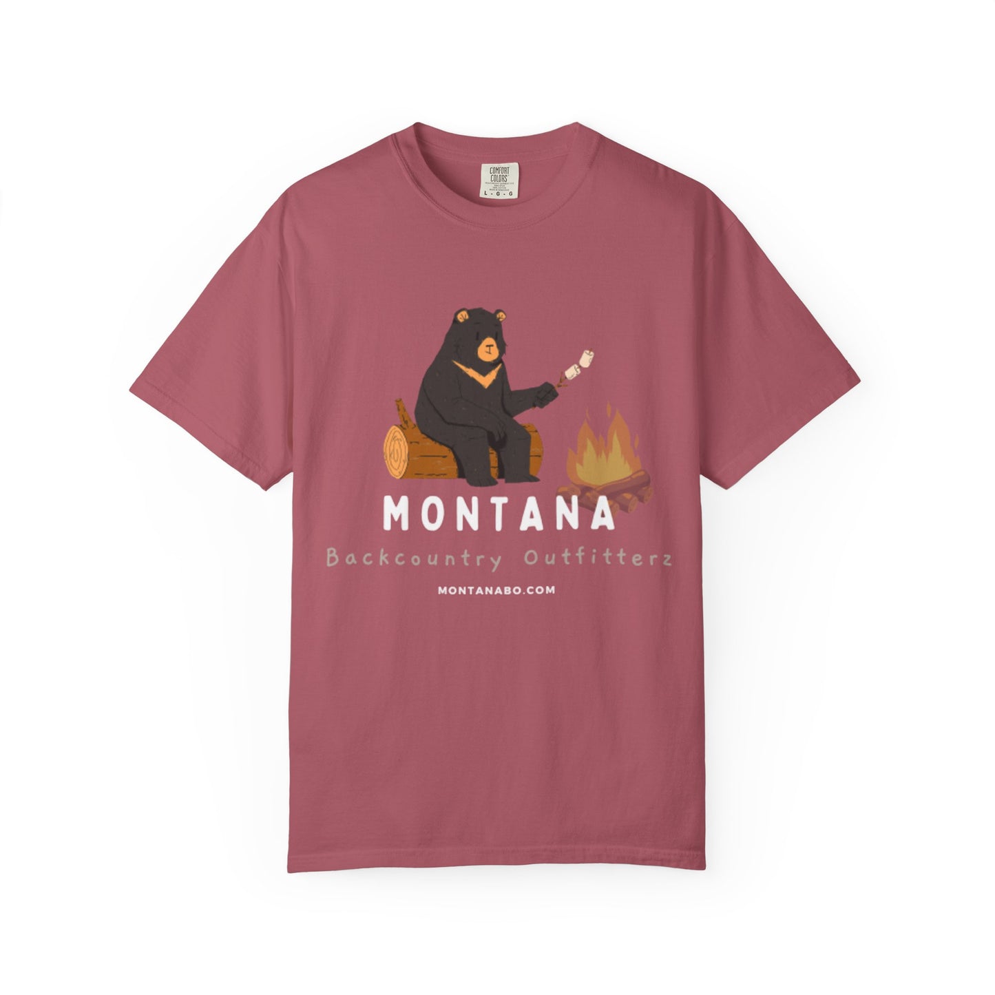 MBO's Bear Camping T-shirt | Unisex Garment-Dyed Tee, Outdoor Adventure Shirt, Camping Gift, Nature Lover Apparel, Montana Outfits