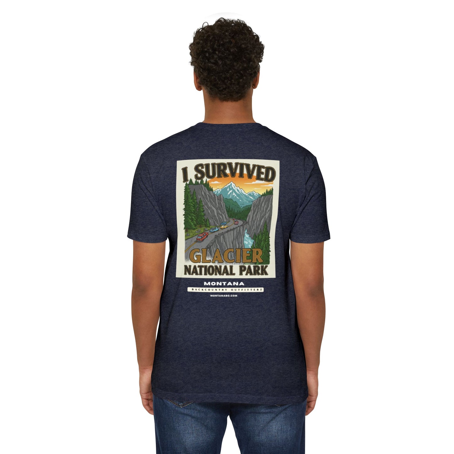 Adventure T-Shirt - I Survived Glacier National Park, Travel Shirt, Nature Lover Gift, Outdoor Tee, Hiking Apparel