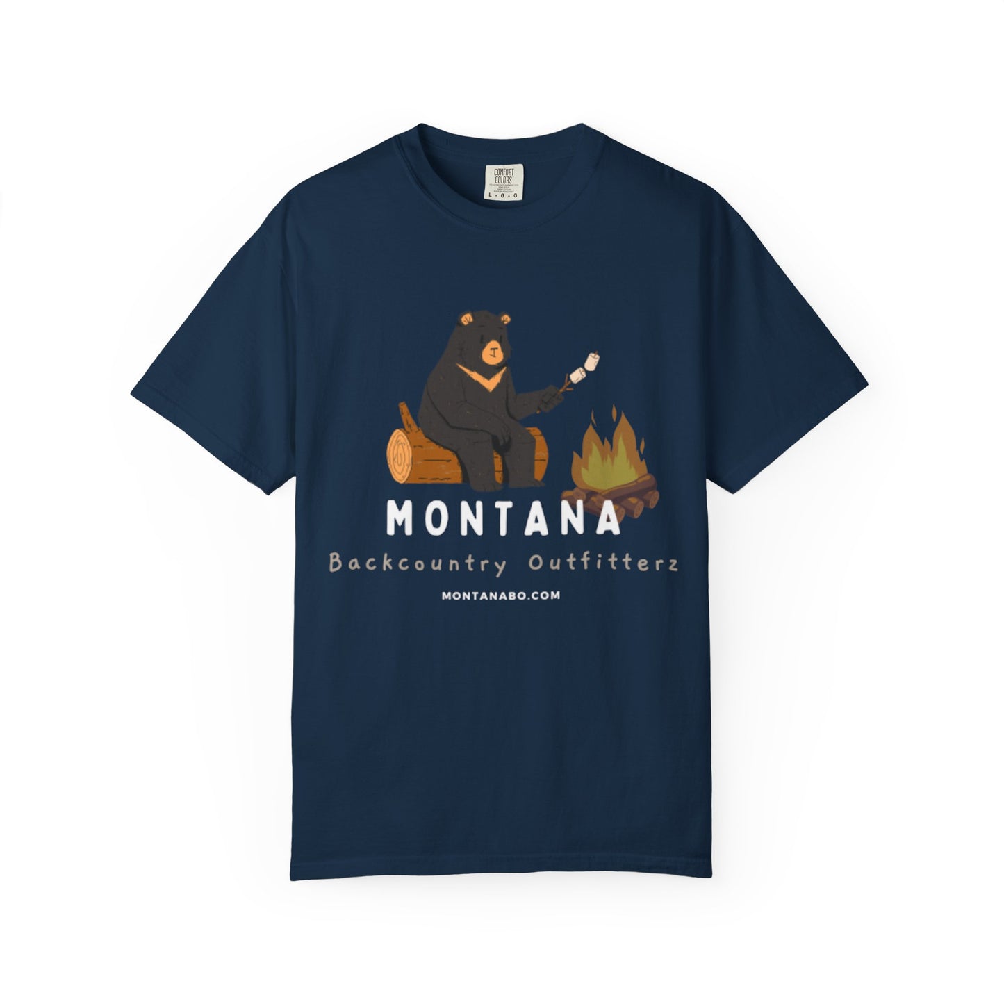 MBO's Bear Camping T-shirt | Unisex Garment-Dyed Tee, Outdoor Adventure Shirt, Camping Gift, Nature Lover Apparel, Montana Outfits