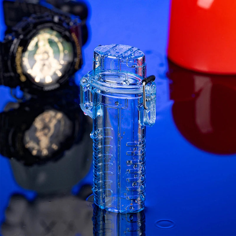 Multifunctional Waterproof Cigarettes Case Transparent Waterproof Cigarette Case Waterproof Lighter Case Smoker Accessories