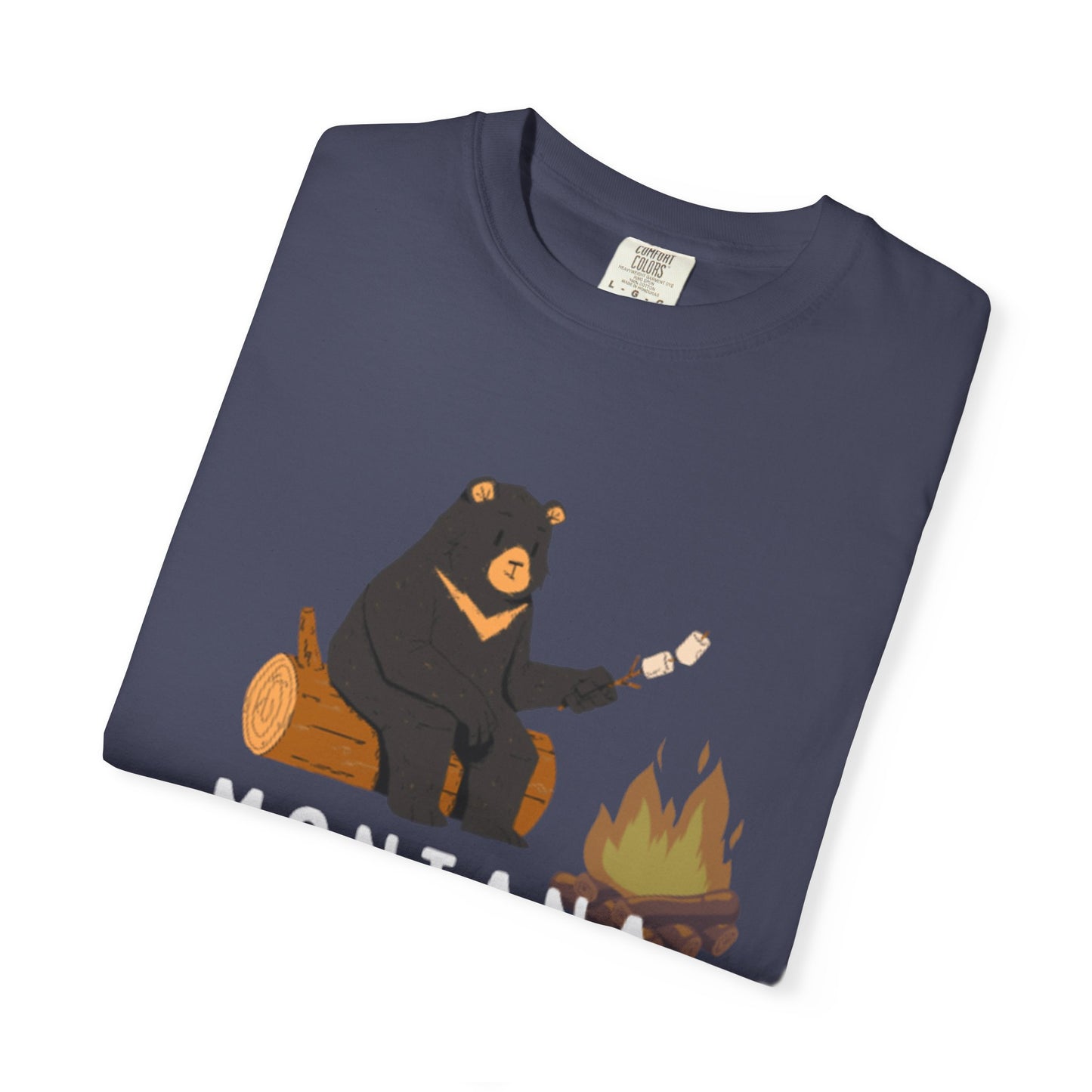 MBO's Bear Camping T-shirt | Unisex Garment-Dyed Tee, Outdoor Adventure Shirt, Camping Gift, Nature Lover Apparel, Montana Outfits