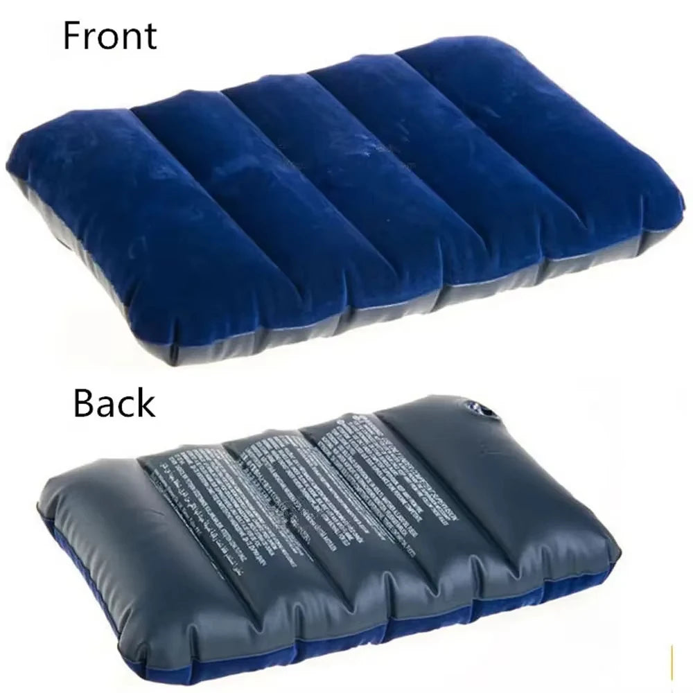 Inflatable Air Pillow Bed Sleeping Camping Pillow Cushion Portable Ultralight Travel Beach Plane Head Rest Support Pillows
