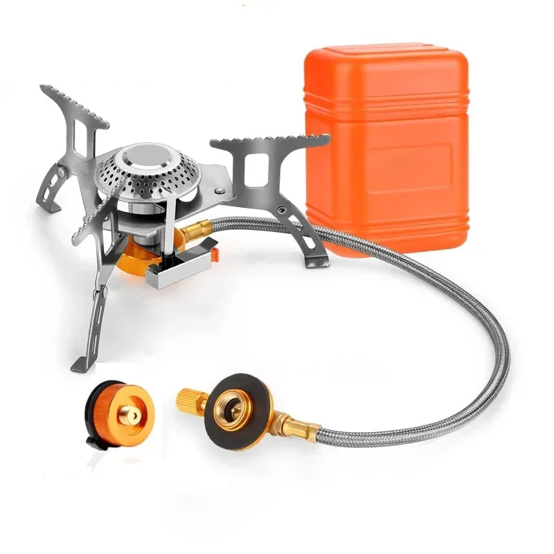 Camping Gas Stove Portable Folding Outdoor Backpacking Stove Tourist Equipment for Cooking Hiking Picnic 3500W