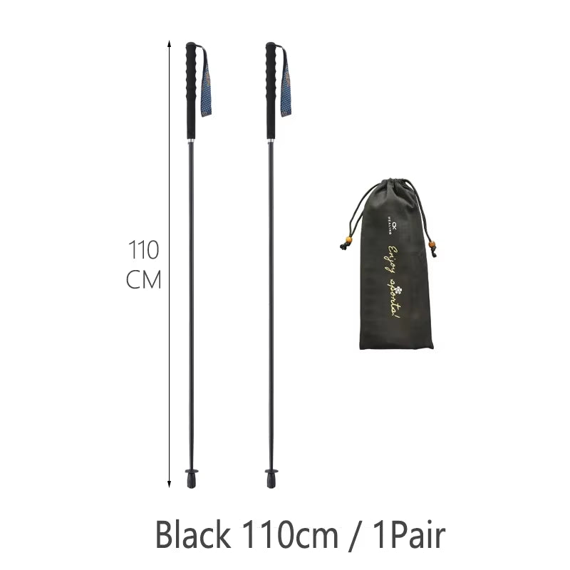 HEALING Ultra Light Trekking Pole Carbon Folding Hiking Stick Collapsible Hiking Poles Trekking Stick Walking Poles Walk