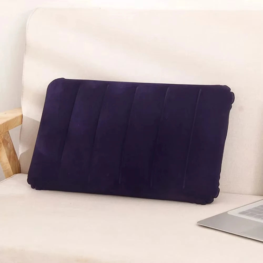 Inflatable Air Pillow Bed Sleeping Camping Pillow Cushion Portable Ultralight Travel Beach Plane Head Rest Support Pillows