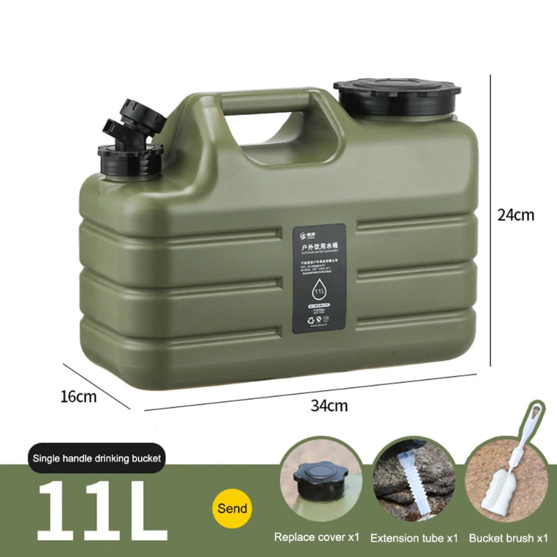 10/12L Camping Water Container Outdoor Water Bucket Large Capacity Portable Water Bag Detachable Faucet Picnic Drive Water Tank