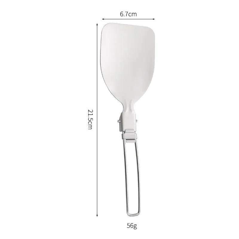 304 Stainless Steel Outdoor Portable Folding Kitchenware Outdoor Multifunctional Camping Cookware Picnic Shovel Spoon