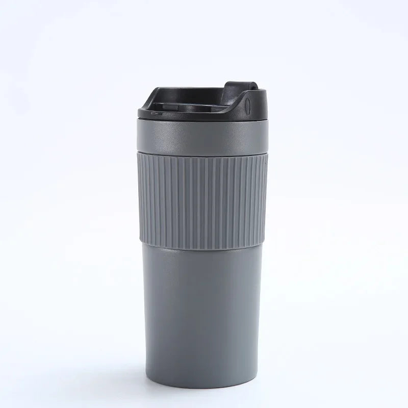 Portable Coffee Maker French Press Insulated Mug with Double Walled Insulated Vacuum Coffee Tea Thermos Mug for Travel Outdoor